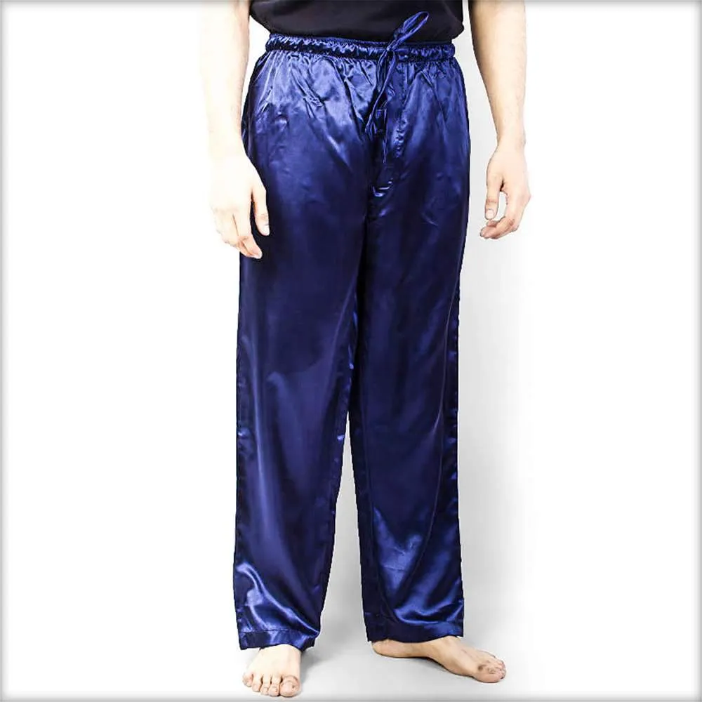 100% Polyester Solid Satin Men's Pajama MP51-NV