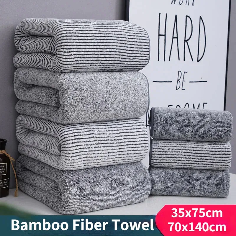 1/2pc Bamboo Microfiber Anti-Bacterial Quick Dry Towels