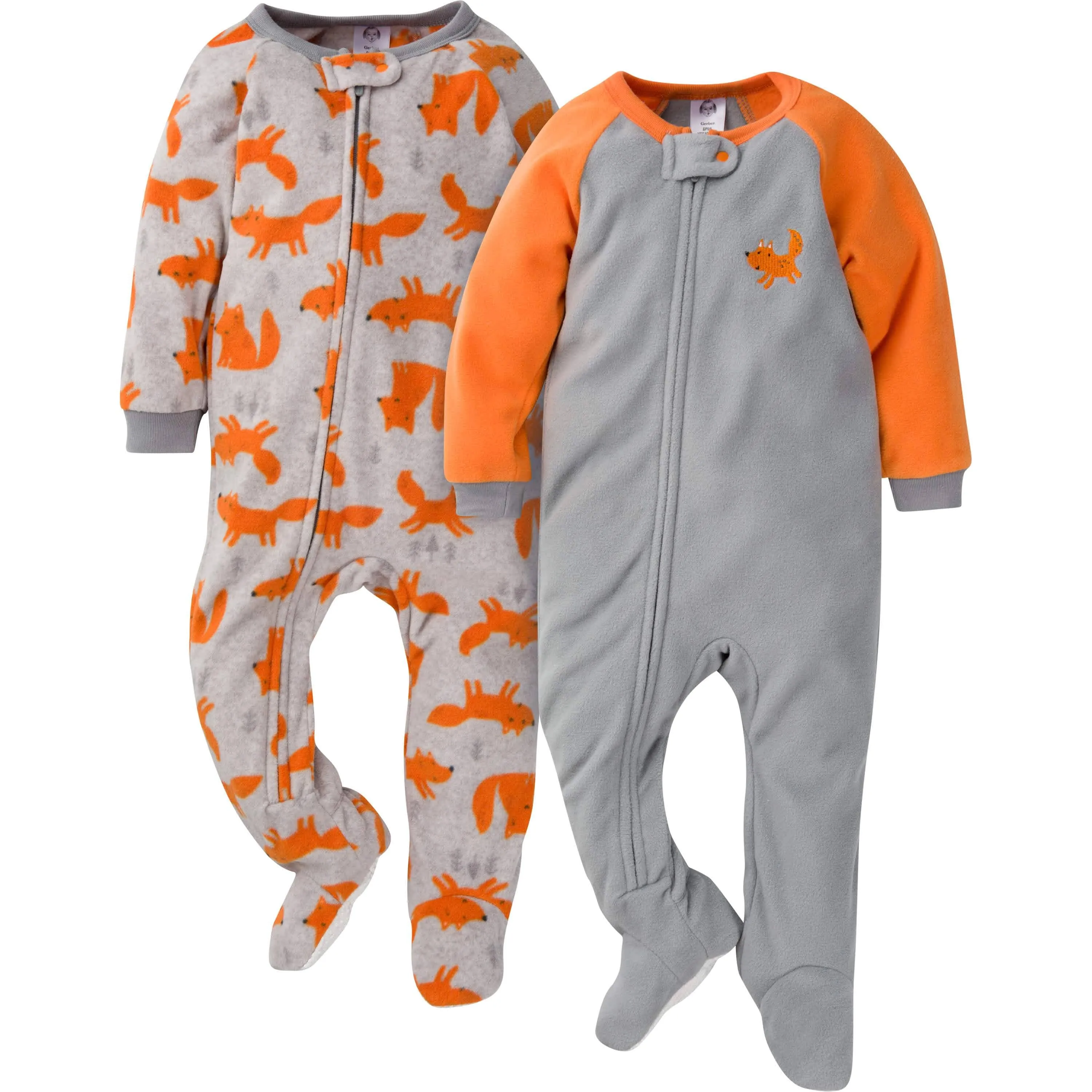 2-Pack Baby & Toddler Boys Small Fox Fleece Pajamas