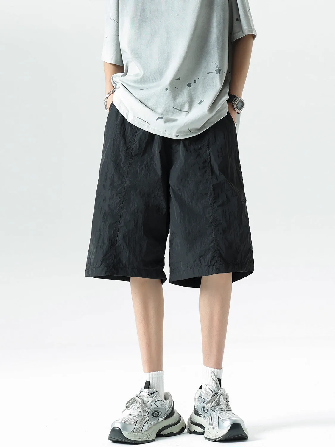 【24s Aug.】Niche Pleated Sports Quick-drying Shorts