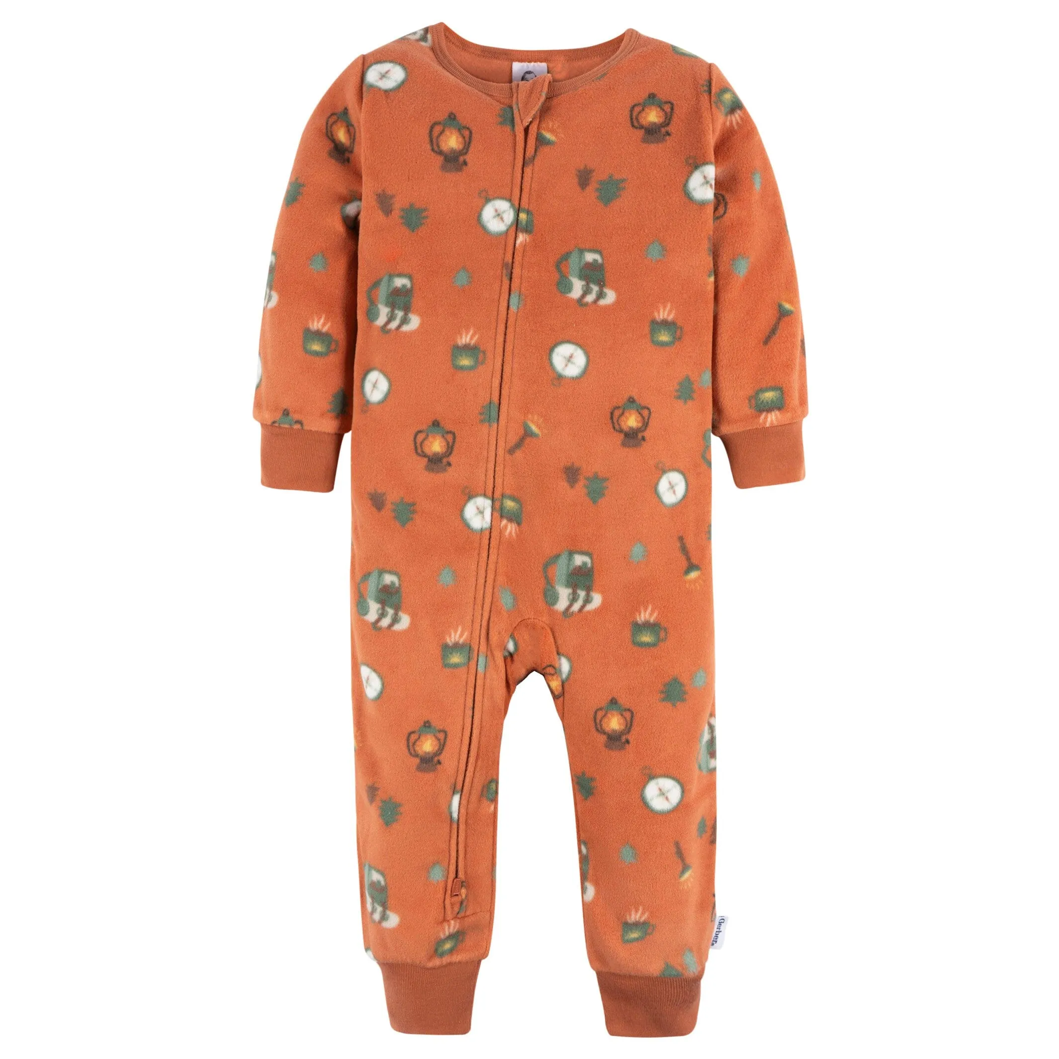 3-Pack Infant & Toddler Boys Camping Footless Fleece Pajamas