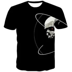 Alien T-shirt Men Abstract T-shirts Graphic Harajuku T-shirts 3d Black Tshirts Cool Short Sleeve Hip hop Men/women Tee Slim