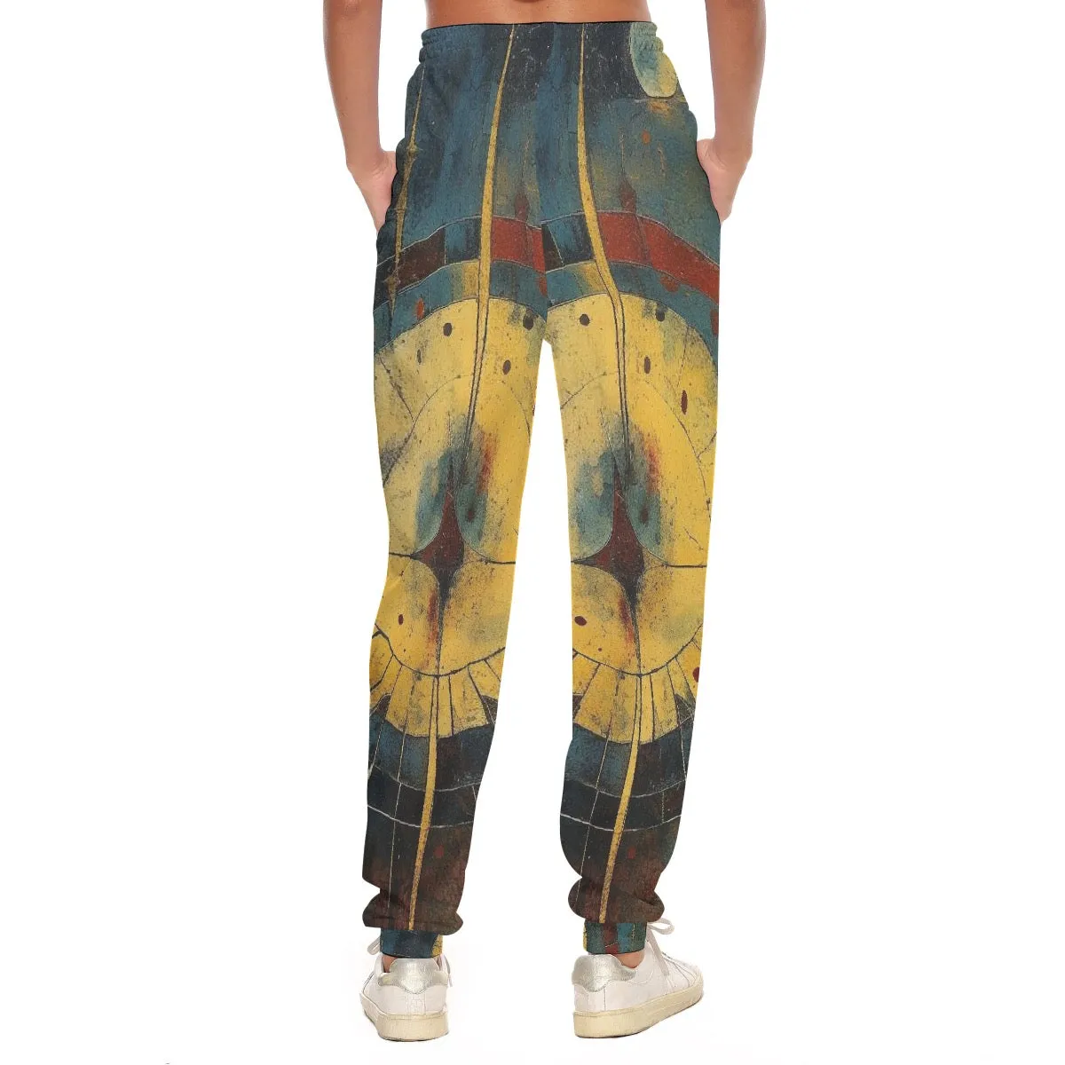 All-Over Print Women's Casual Pants 218 clock, abstract, print