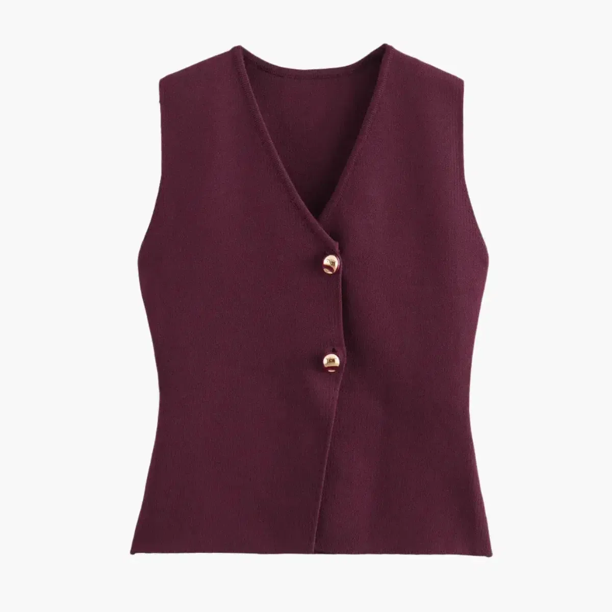 Amadée – V-neck collar – Cropped vest top