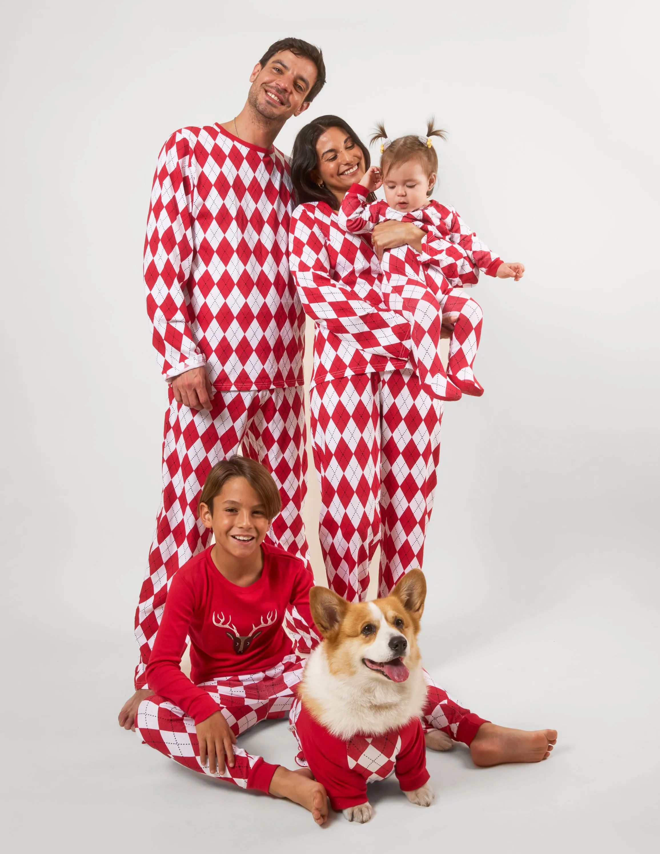 Argyle Matching Family Pajama Set