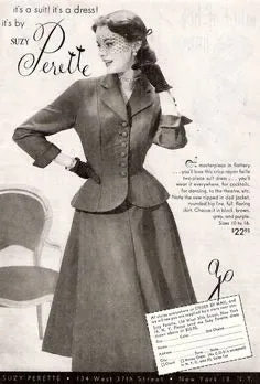 Aria - vintage 1950s suit with pencil skirt