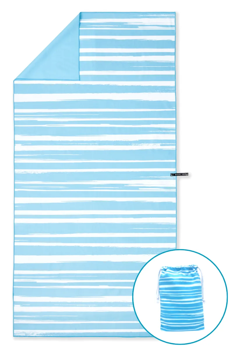 Azure Large Beach Towel & Pouch