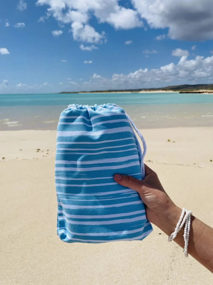 Azure Large Beach Towel & Pouch