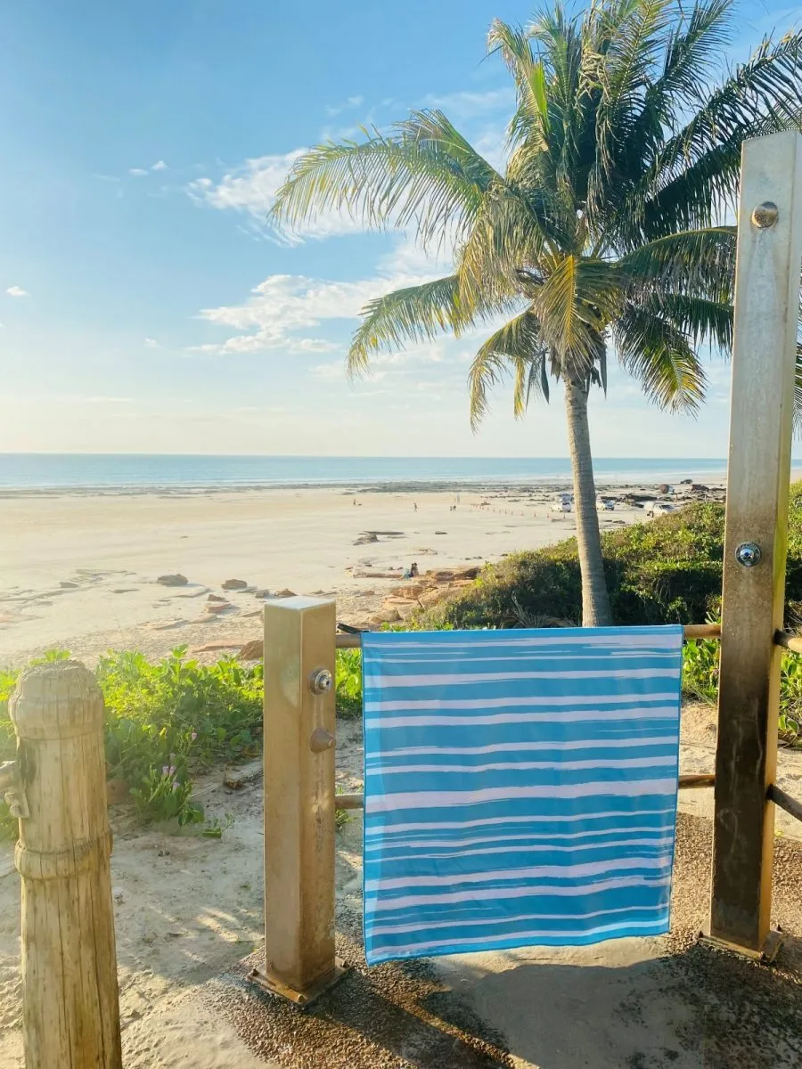 Azure Large Beach Towel & Pouch