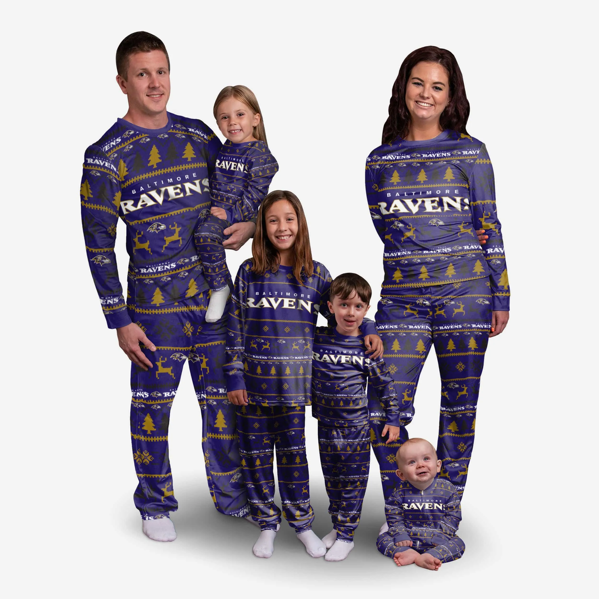 Baltimore Ravens Family Holiday Pajamas