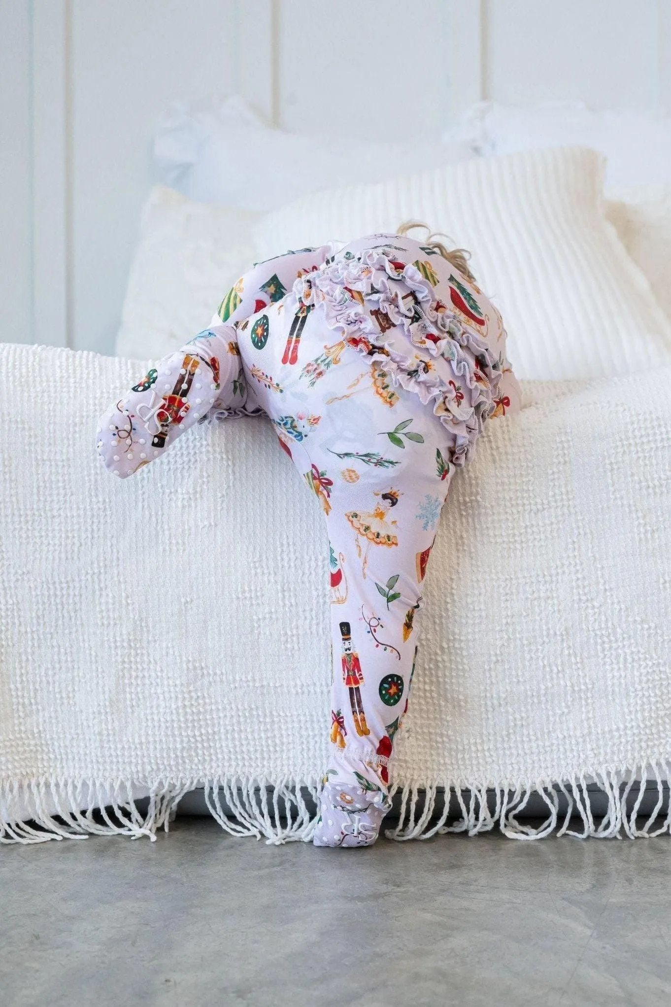 Bamboo Nutcracker One-Piece Zip Up Footie Baby Pajamas