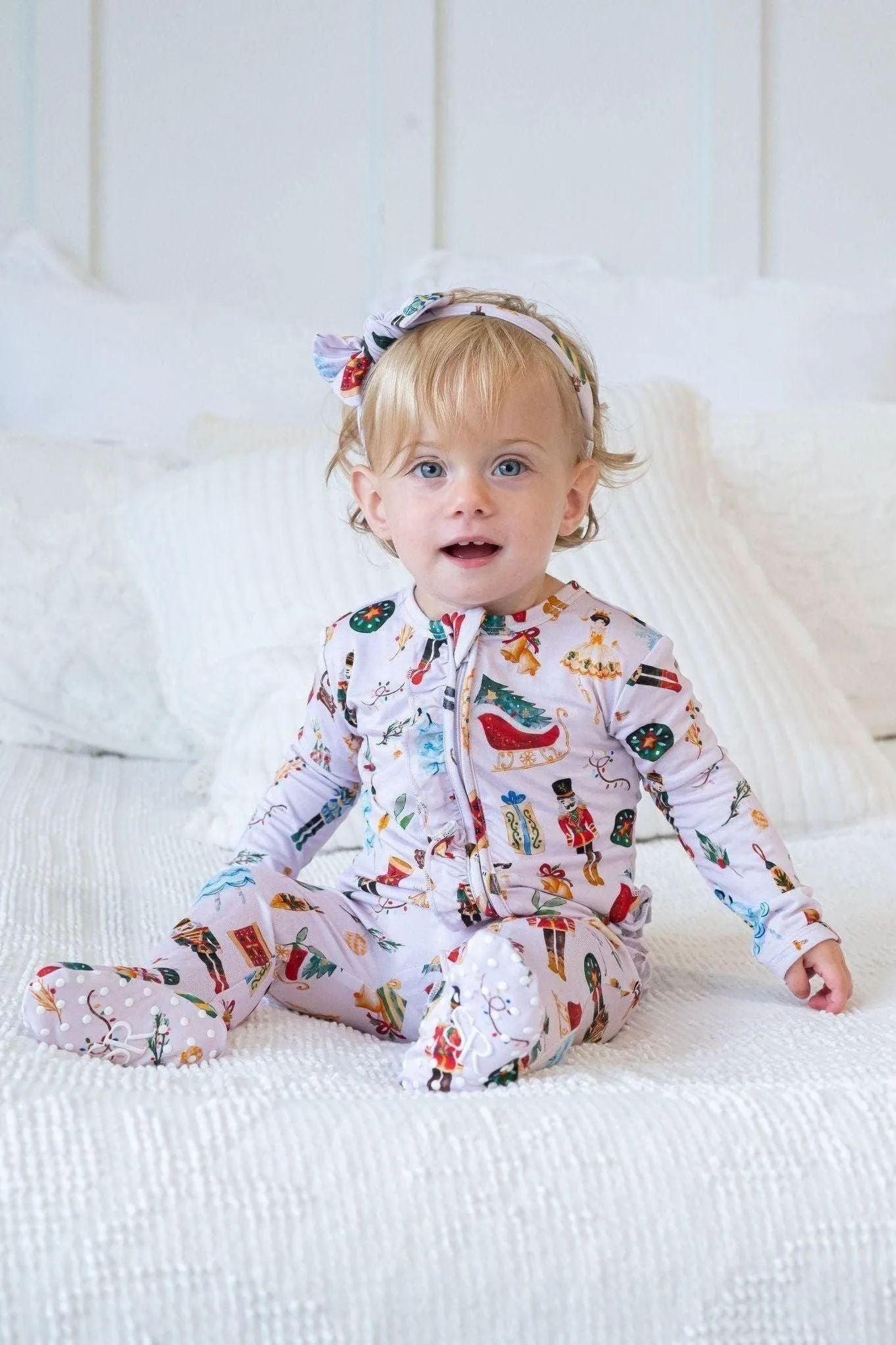 Bamboo Nutcracker One-Piece Zip Up Footie Baby Pajamas