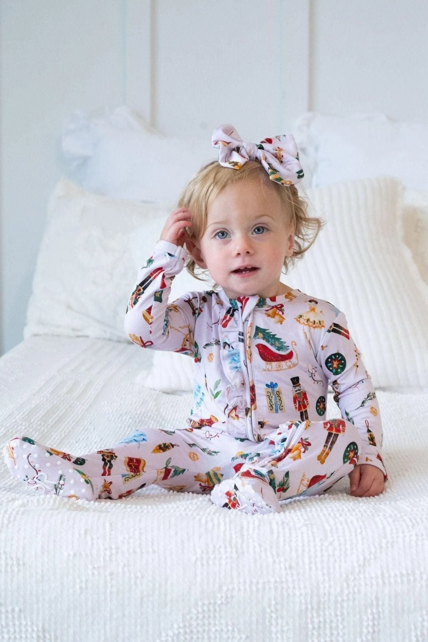 Bamboo Nutcracker One-Piece Zip Up Footie Baby Pajamas