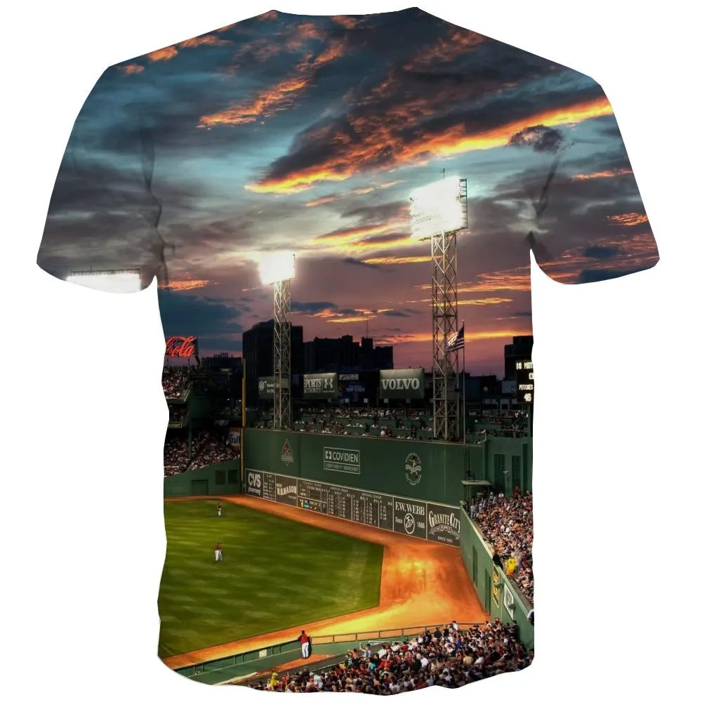 Baseball T-shirt Men Stadium Tshirt Anime Game Tshirts Cool White Tshirts Casual