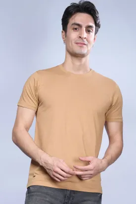 Beige - Stretch t-shirt