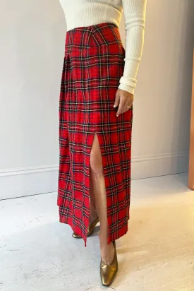 Bellerose- Vinna Skirt: Red Gingham