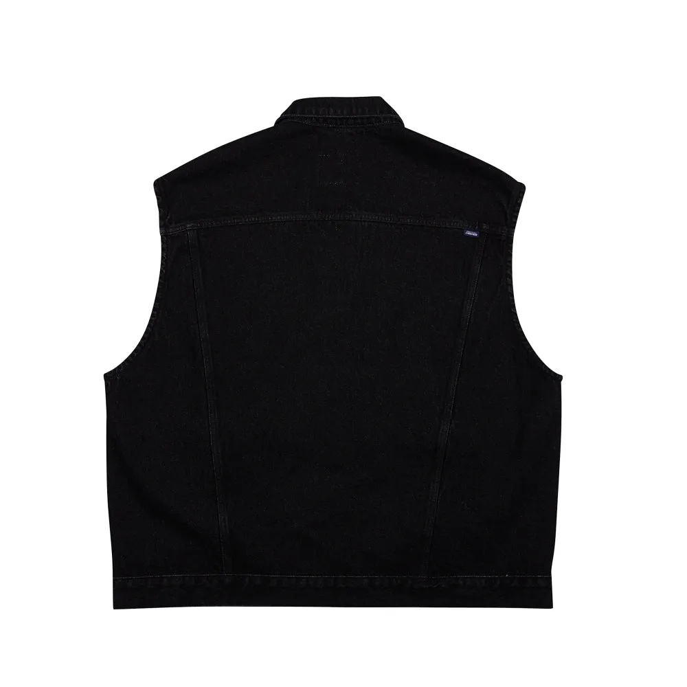 BIG CARGO LOOSEFIT DENIM VEST BLACK