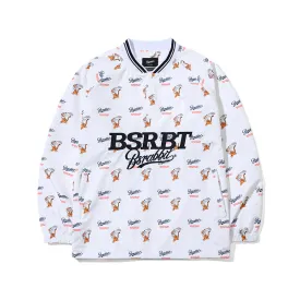 BSRBT SPORTY PULLOVER SNAP JACKET WHITE