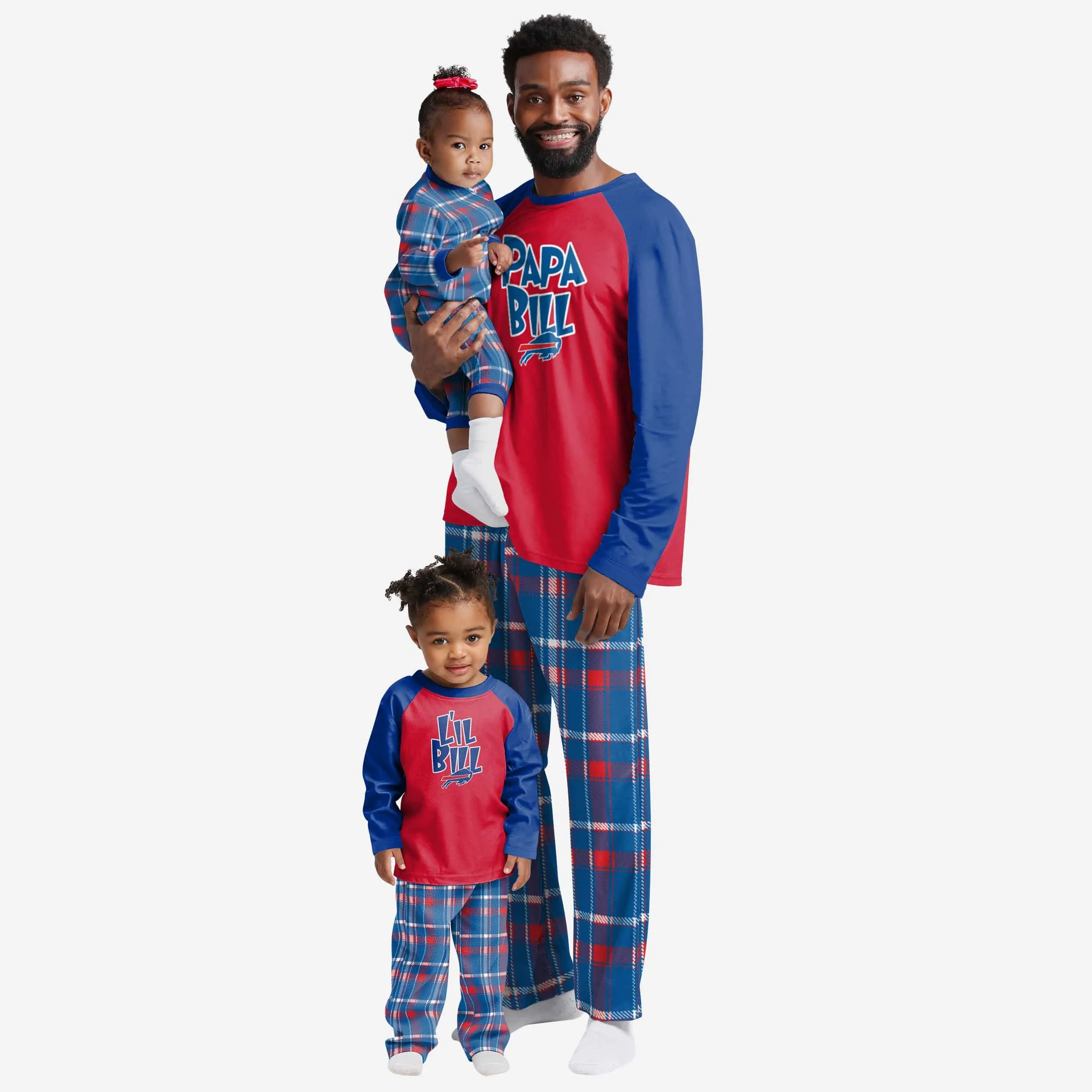 Buffalo Bills Mens Plaid Family Holiday Pajamas