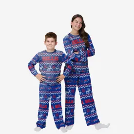 Buffalo Bills Youth Ugly Pattern Family Holiday Pajamas