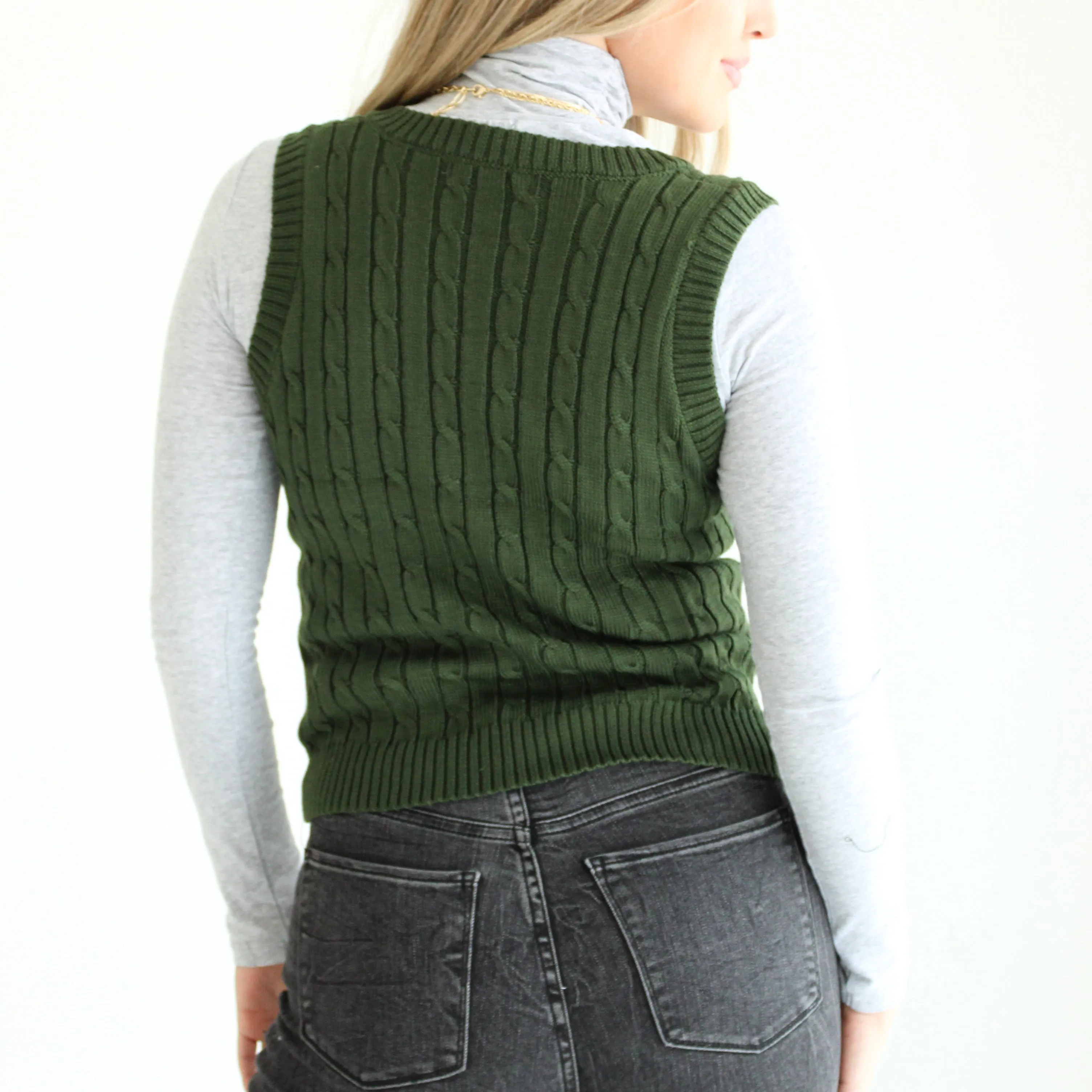 Cable Knit Sweater Vest