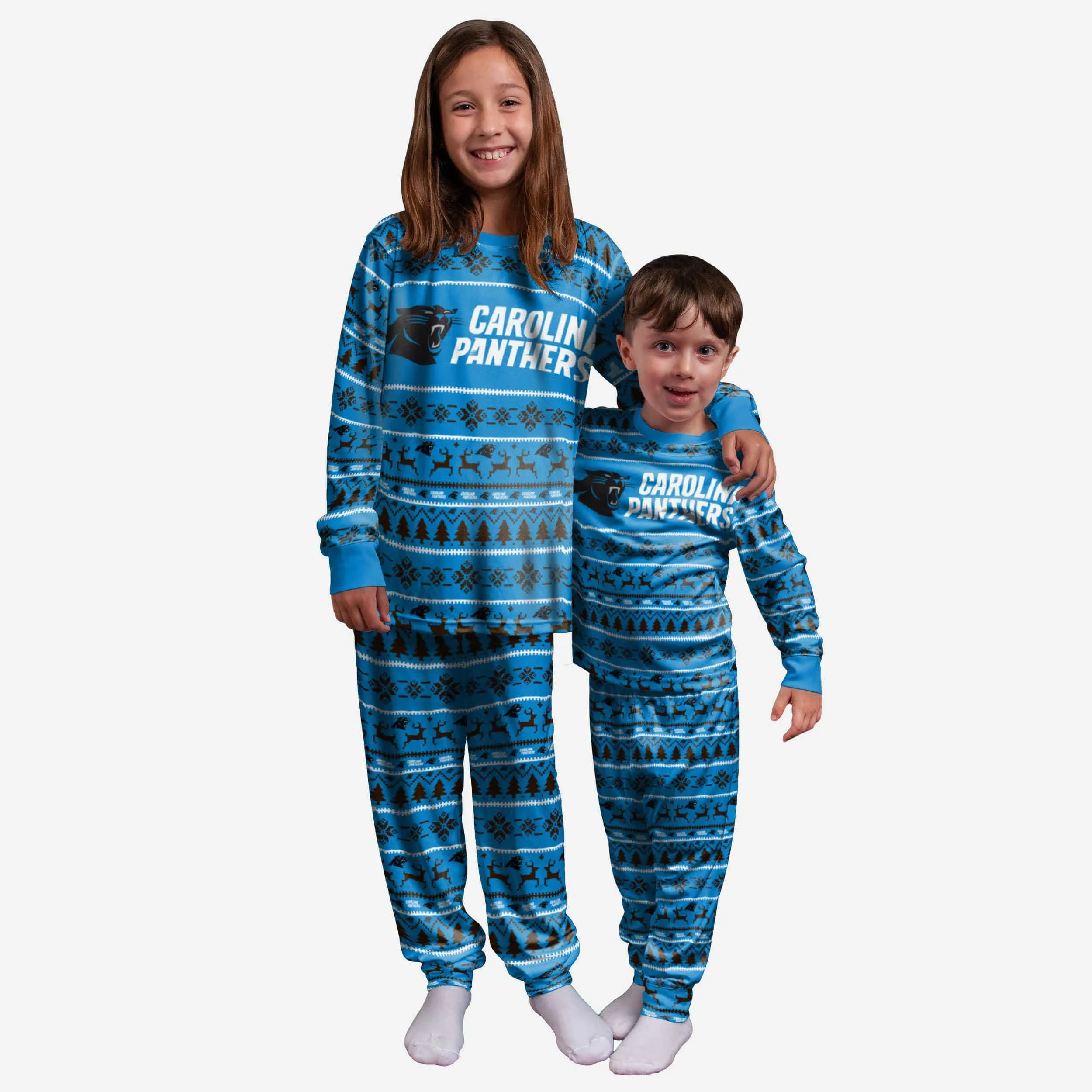 Carolina Panthers Youth Family Holiday Pajamas