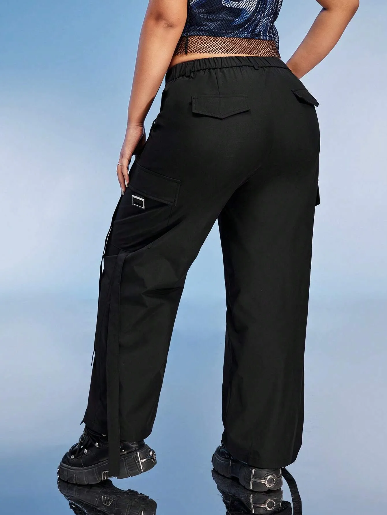 Casual Flap Side Pocket Cargo Pants