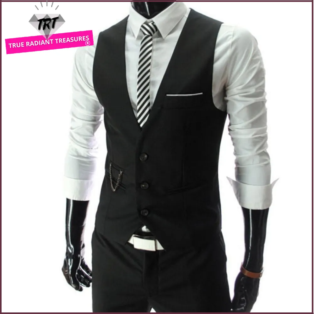 Casual Sleeveless Slim Fit Suit Vest