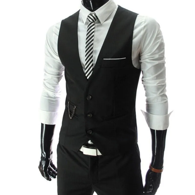 Casual Sleeveless Slim Fit Suit Vest