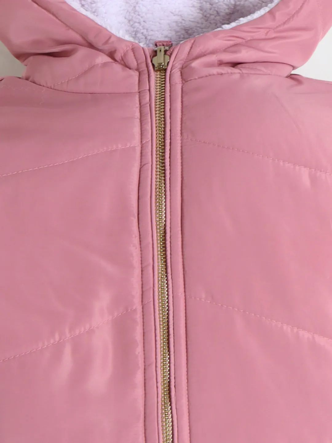 Cherry Crumble Girls Pink & Lilac Regular Length Solid Jacket