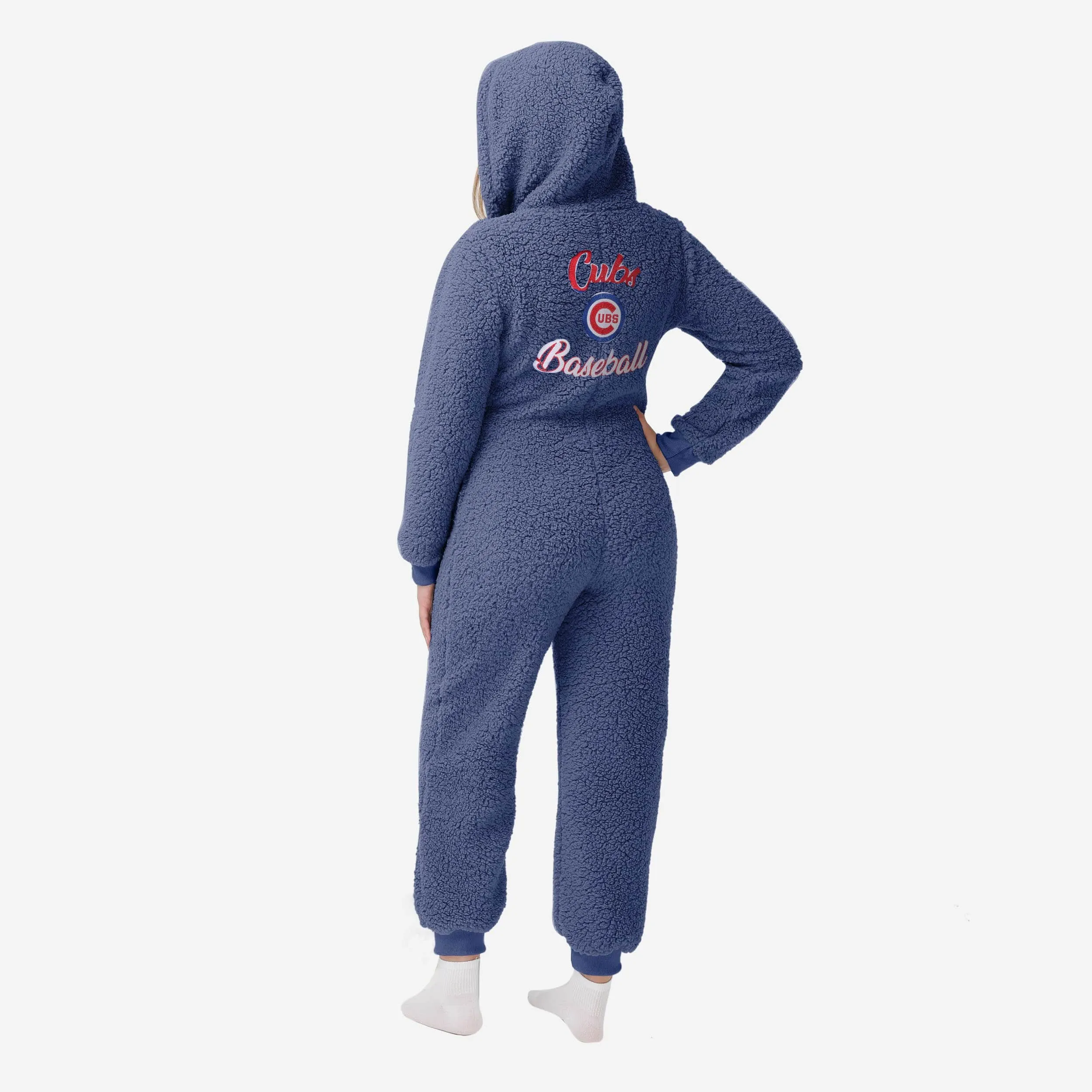 Chicago Cubs Womens Sherpa One Piece Pajamas