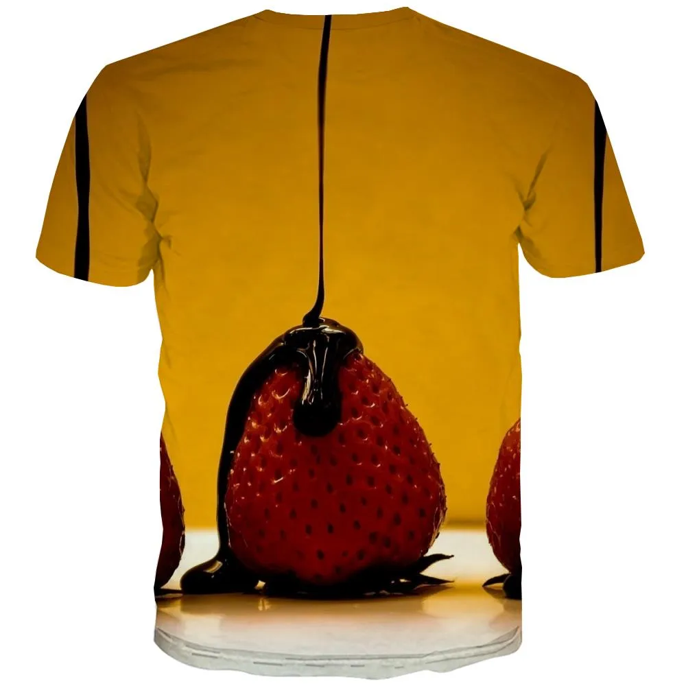 Chocolate T-shirt Men Brown Tshirt Anime Delicious T-shirts Graphic Bitter Shirt Print