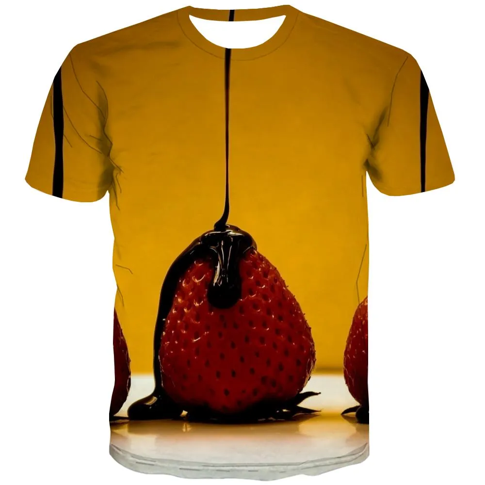 Chocolate T-shirt Men Brown Tshirt Anime Delicious T-shirts Graphic Bitter Shirt Print