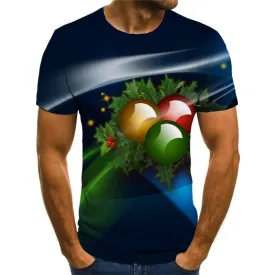 Christmas T-shirt Men Colorful Tshirt Anime New Year Tshirts Novelty