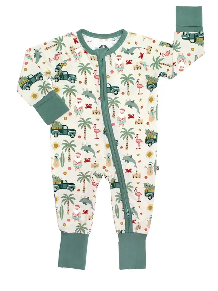 Coastal Christmas Bamboo Convertible Romper PJ