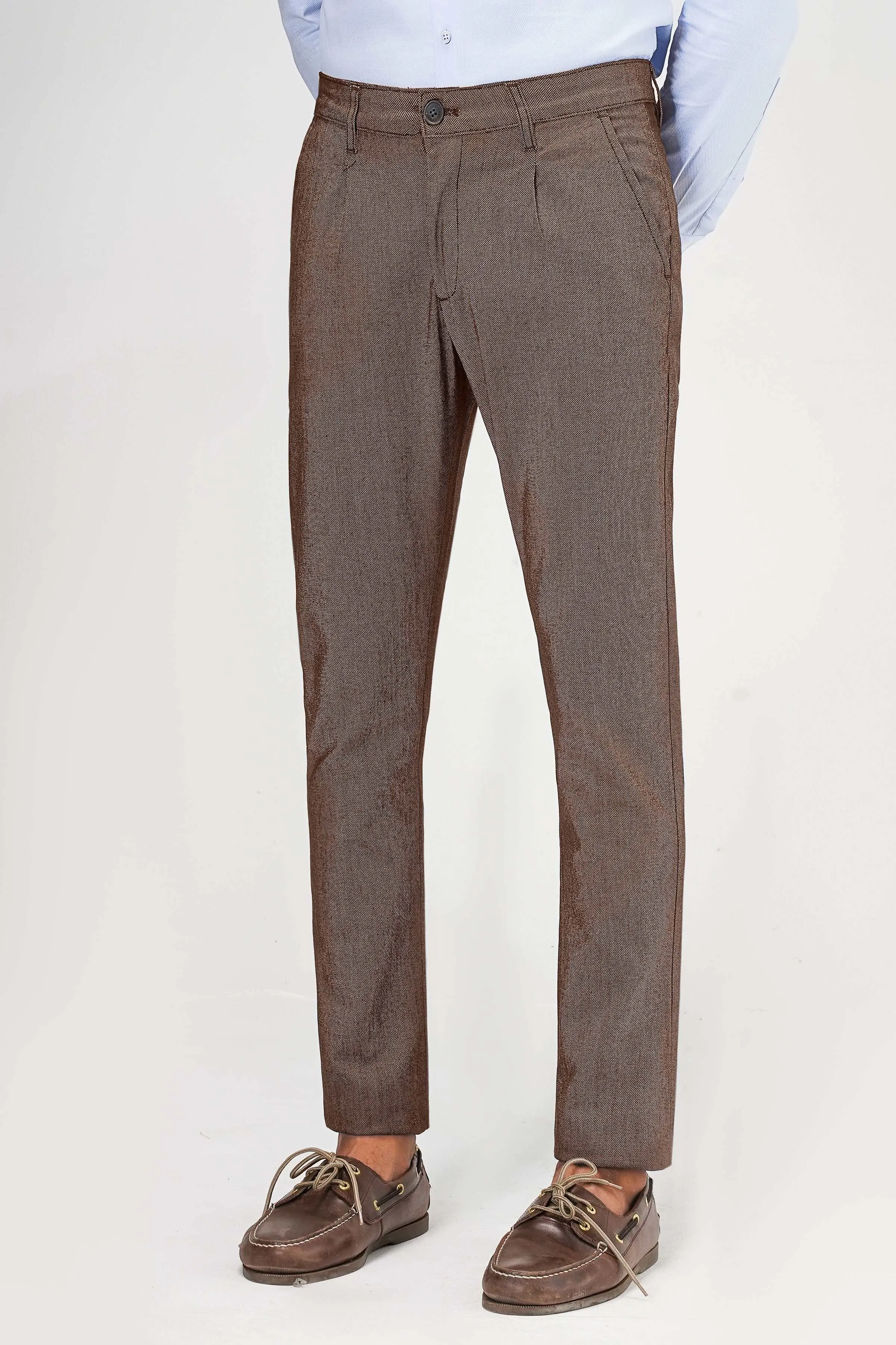 CROSS POCKET TEXTURED PANT CAMEL