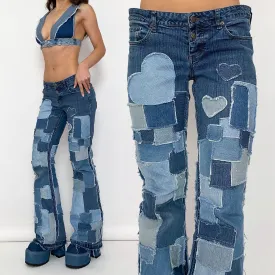 Custom Patchwork Heart Flares - Medium