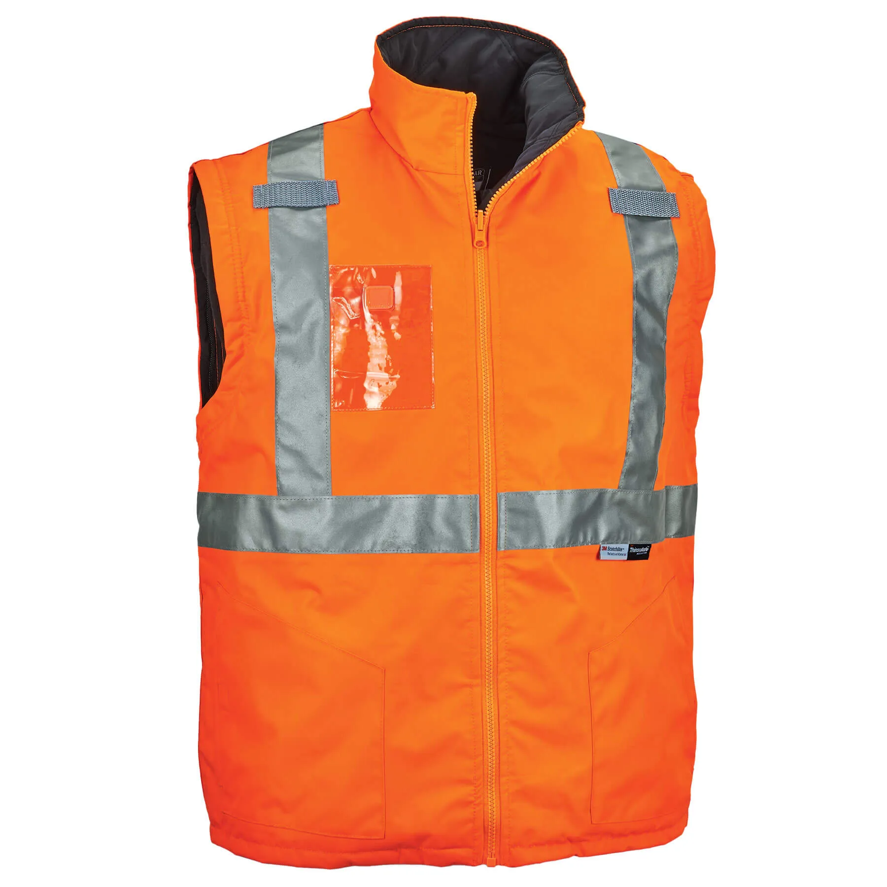 Ergodyne 25512 GloWear 8287 Type R Class 2 Convertible Thermal Jacket, Small, HV Orange