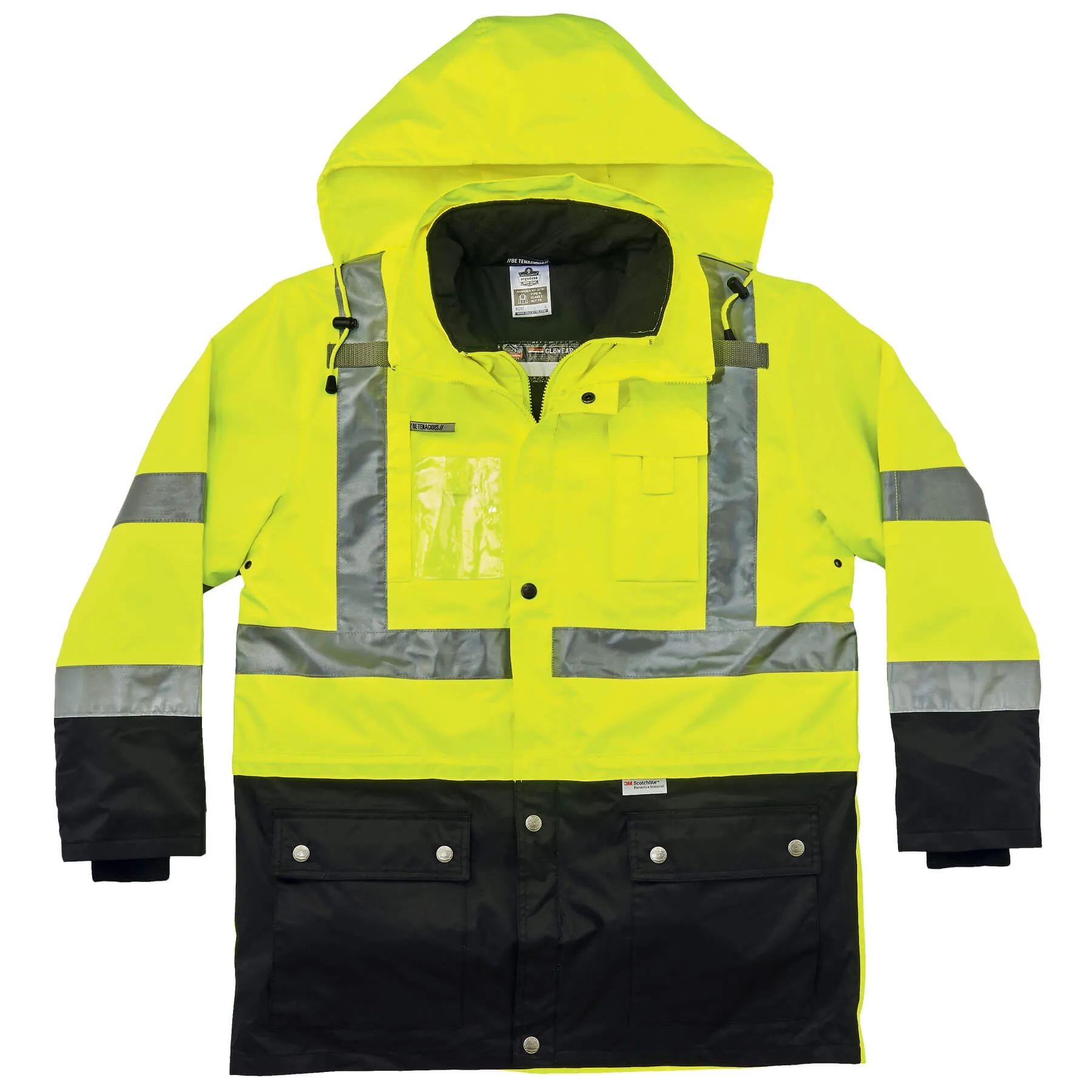 Ergodyne 25539 GloWear 8388 Type R Class 3/2 Thermal Jacket Kit, 5XL, HV Lime