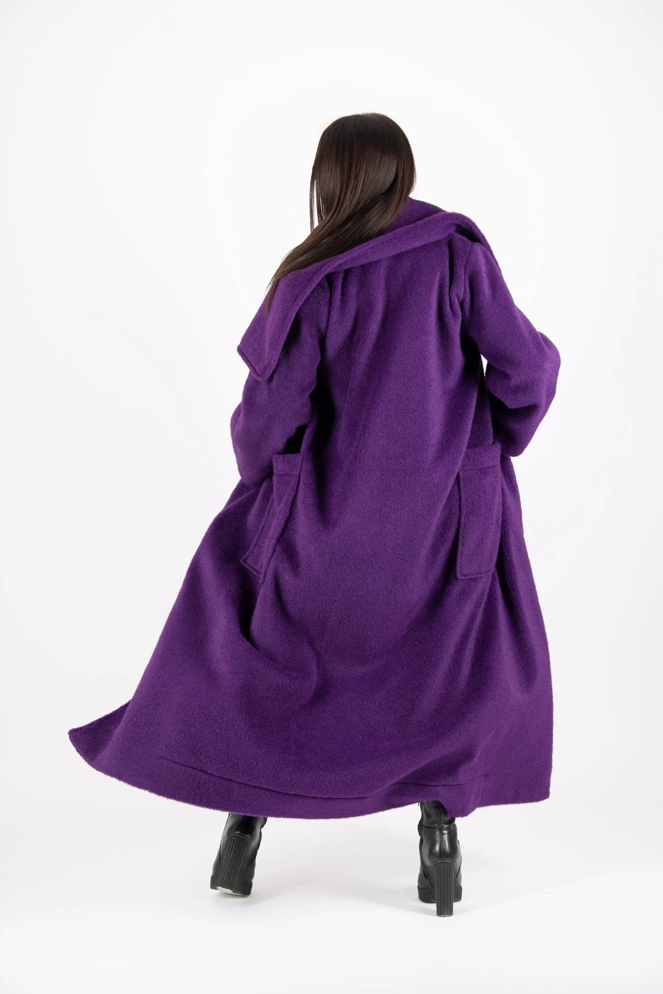 ERIN Winter Fur Purple Coat ON SALE