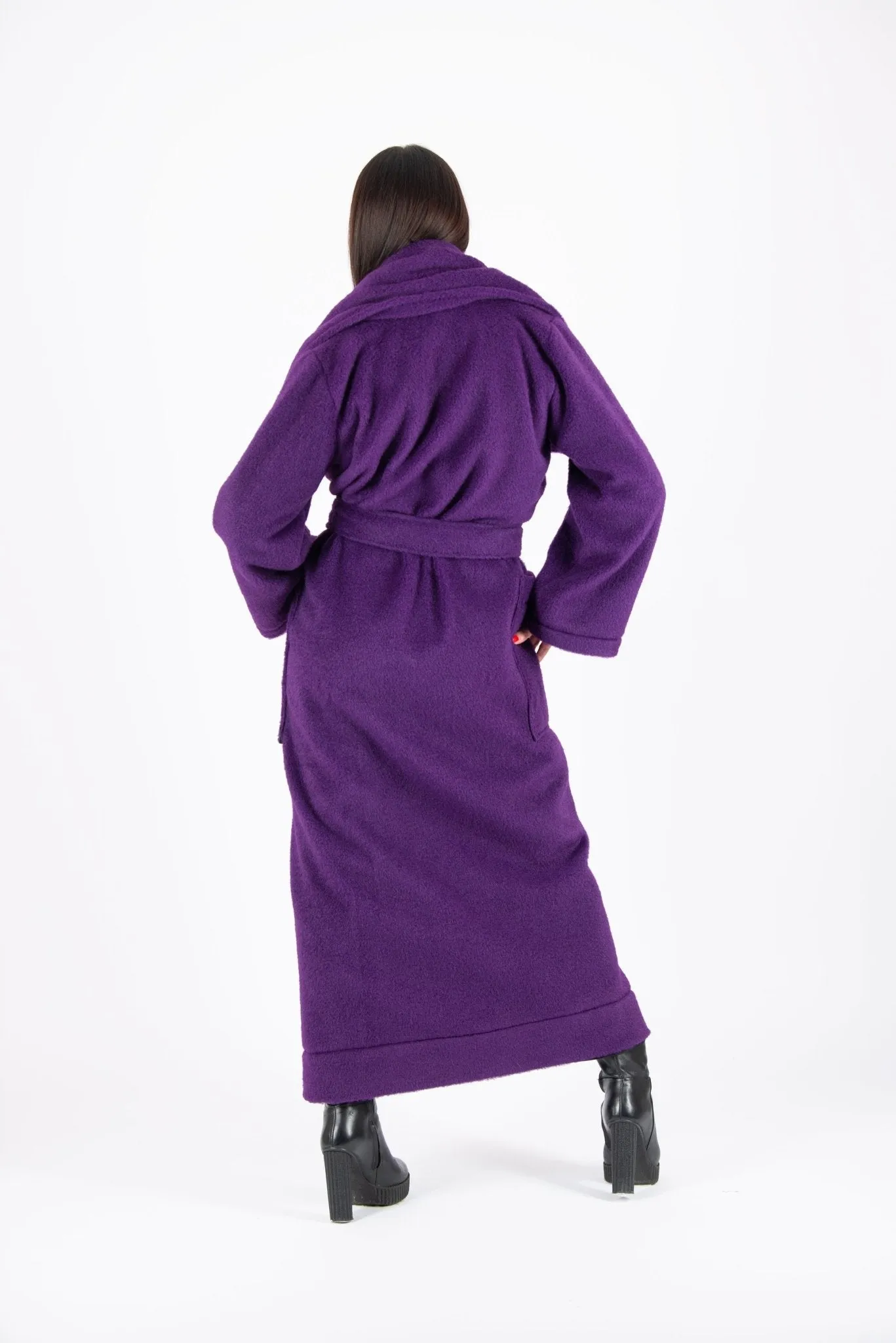 ERIN Winter Fur Purple Coat ON SALE