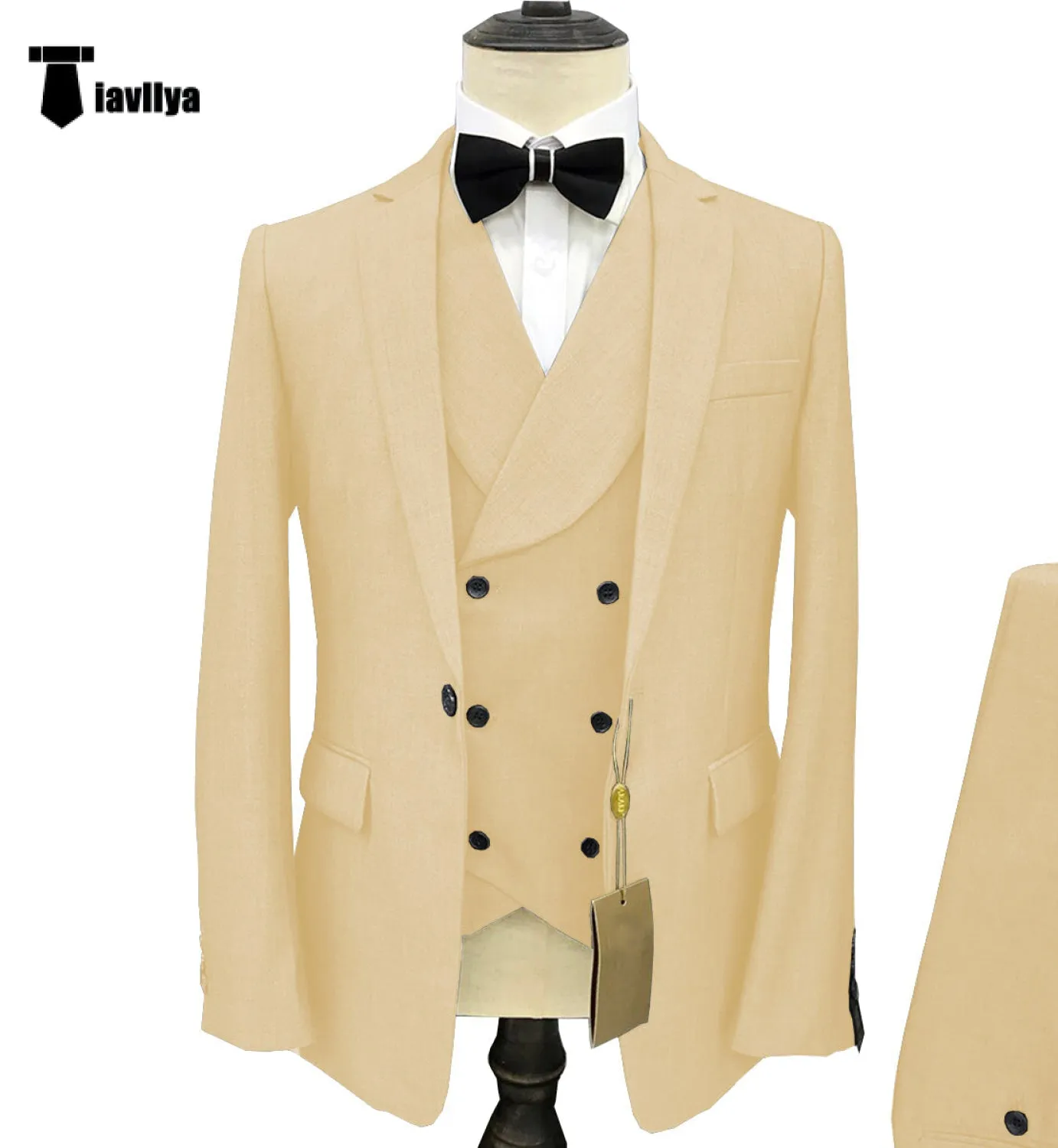 Fashion 3 Pieces Mens Suit Notch Lapel Tuxedos For Wedding (Blazer vest Pants)