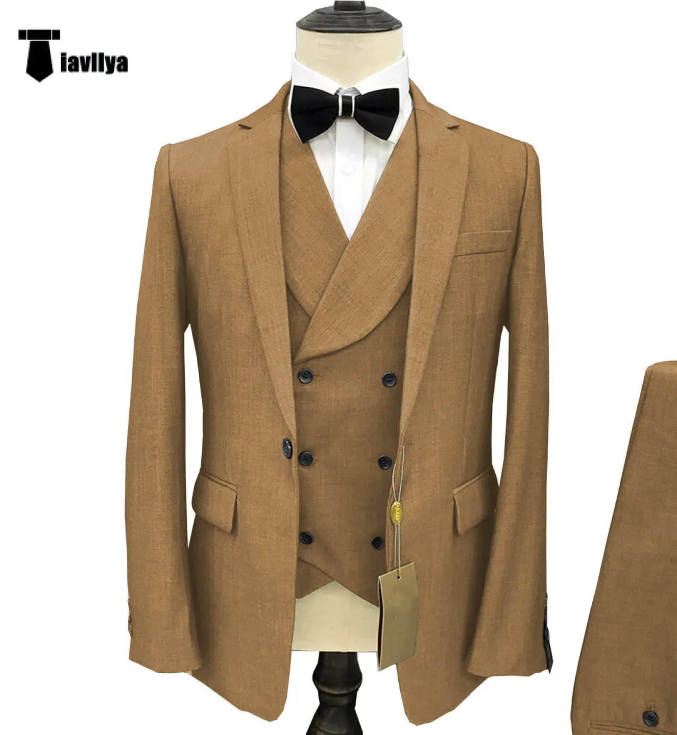 Fashion 3 Pieces Mens Suit Notch Lapel Tuxedos For Wedding (Blazer vest Pants)