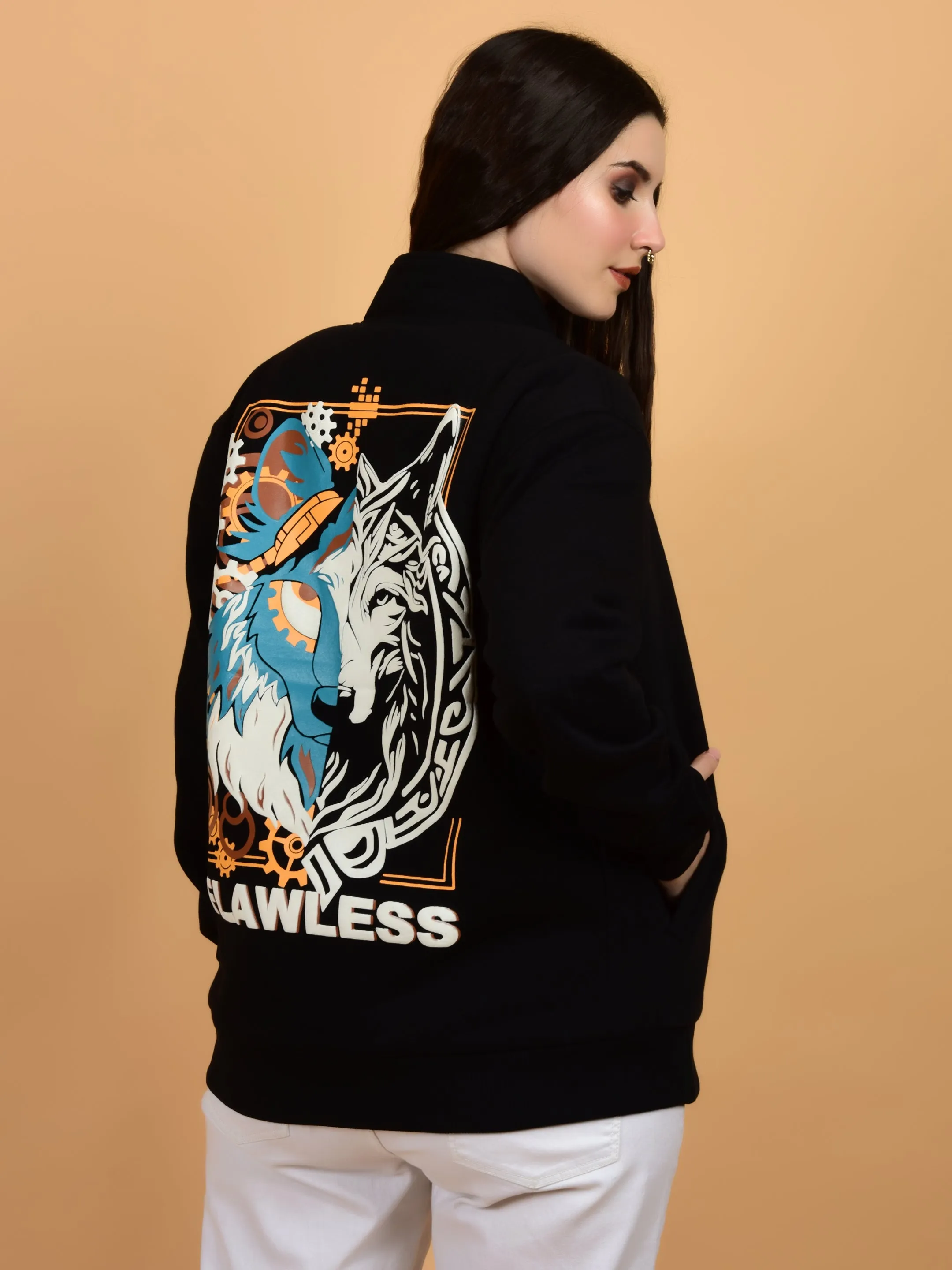 Flawless Women Printed Bomber Jacket