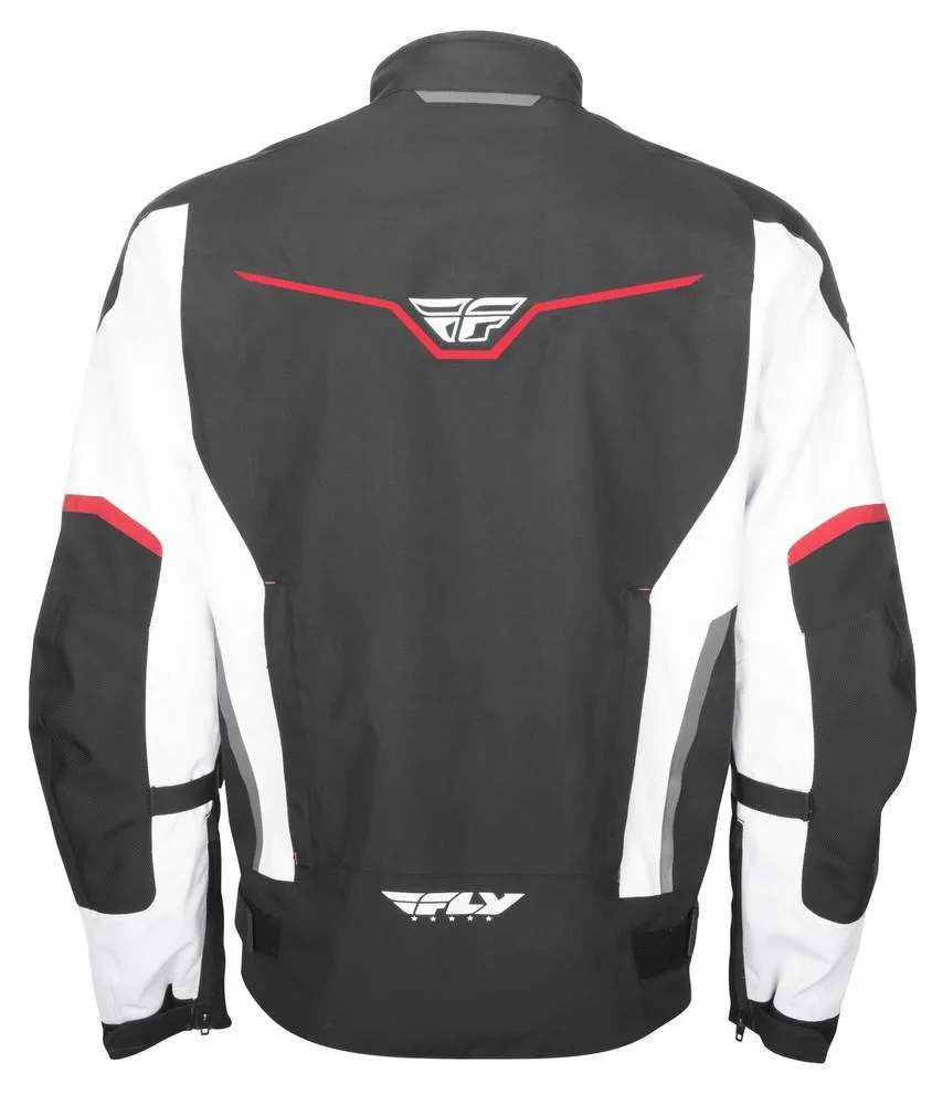 Fly Racing Strata Men's Black/White/Red Mesh/Textile Jacket