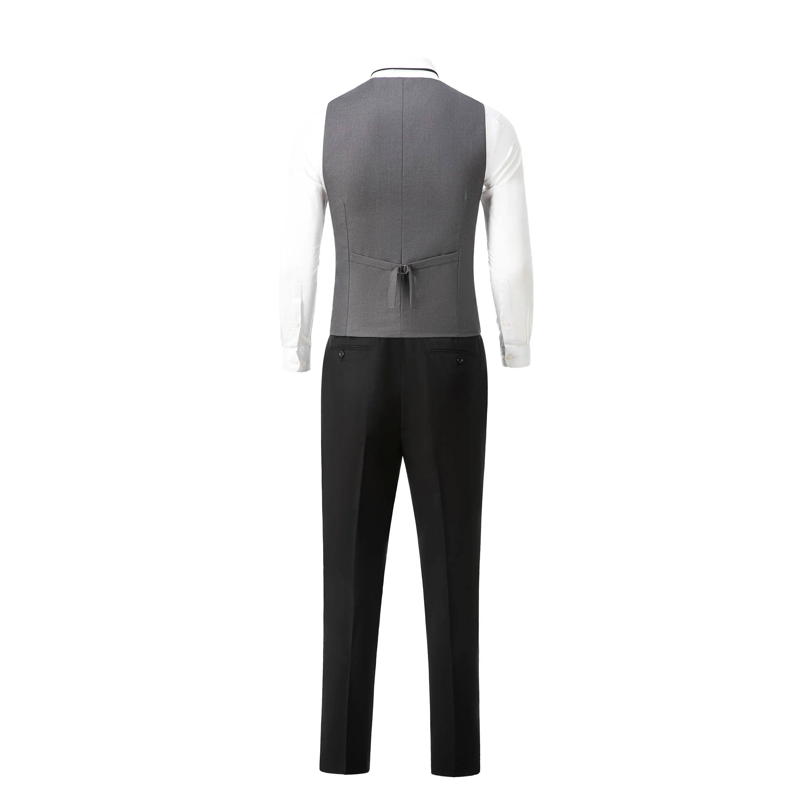 Formal 3 Pieces Mens Suit Flat Shawl Lapel Tuxedos (Blazer vest Pants)