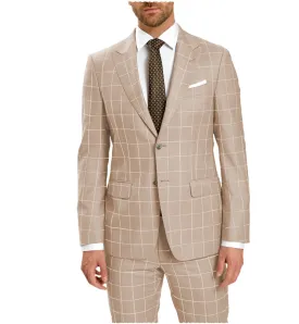 Formal Mens Suit 2 Pieces Plaid Peak Lapel Tuxedos (Blazer Pants)