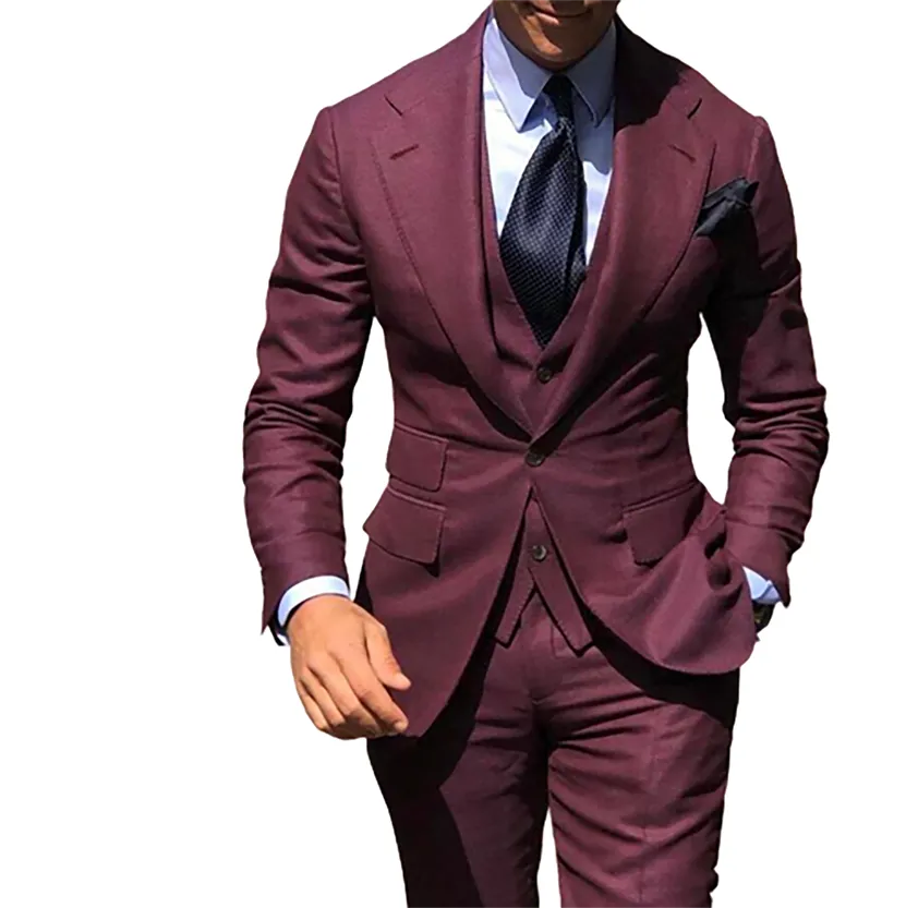 Funki Buys | Suits | Men's Slim Fit Formal Wedding Tuxedos 3Pc