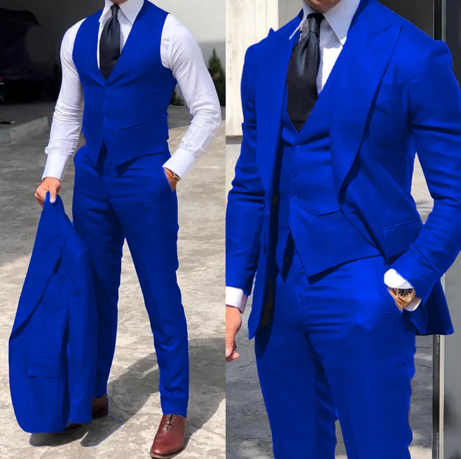 Funki Buys | Suits | Men's Slim Fit Formal Wedding Tuxedos 3Pc