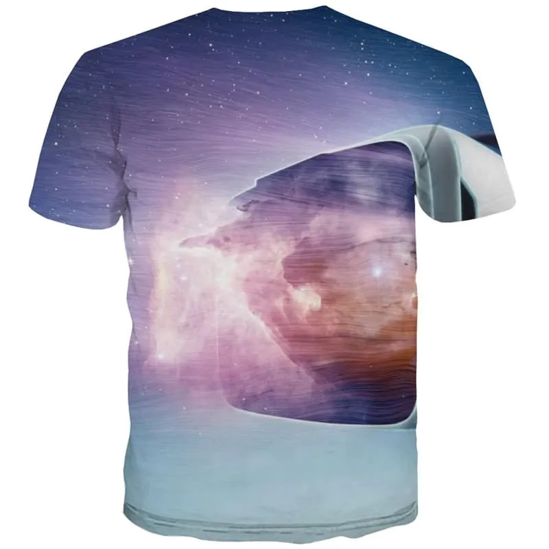 Galaxy T shirts Men Dizziness Tshirt Anime Colorful T-shirts 3d Psychedelic Shirt Print